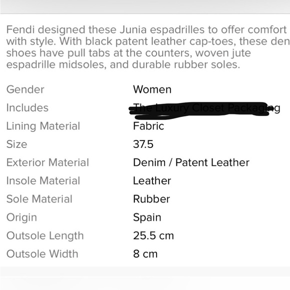FENDI ESPADRILLES SIZE 37.5 - Picture 9 of 9